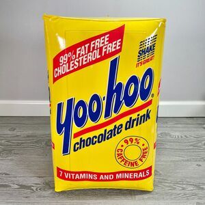 Vintage Yoohoo Inflatable Chocolate Drink Box Vinyl Advertising Promo Item - NEW